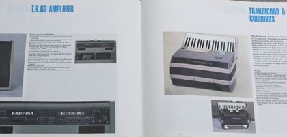 Farfisa-Late 60s colour brochure, pricelist